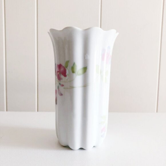 Vintage Art Deco Floral Porcelain Vase - Picture 6 of 8